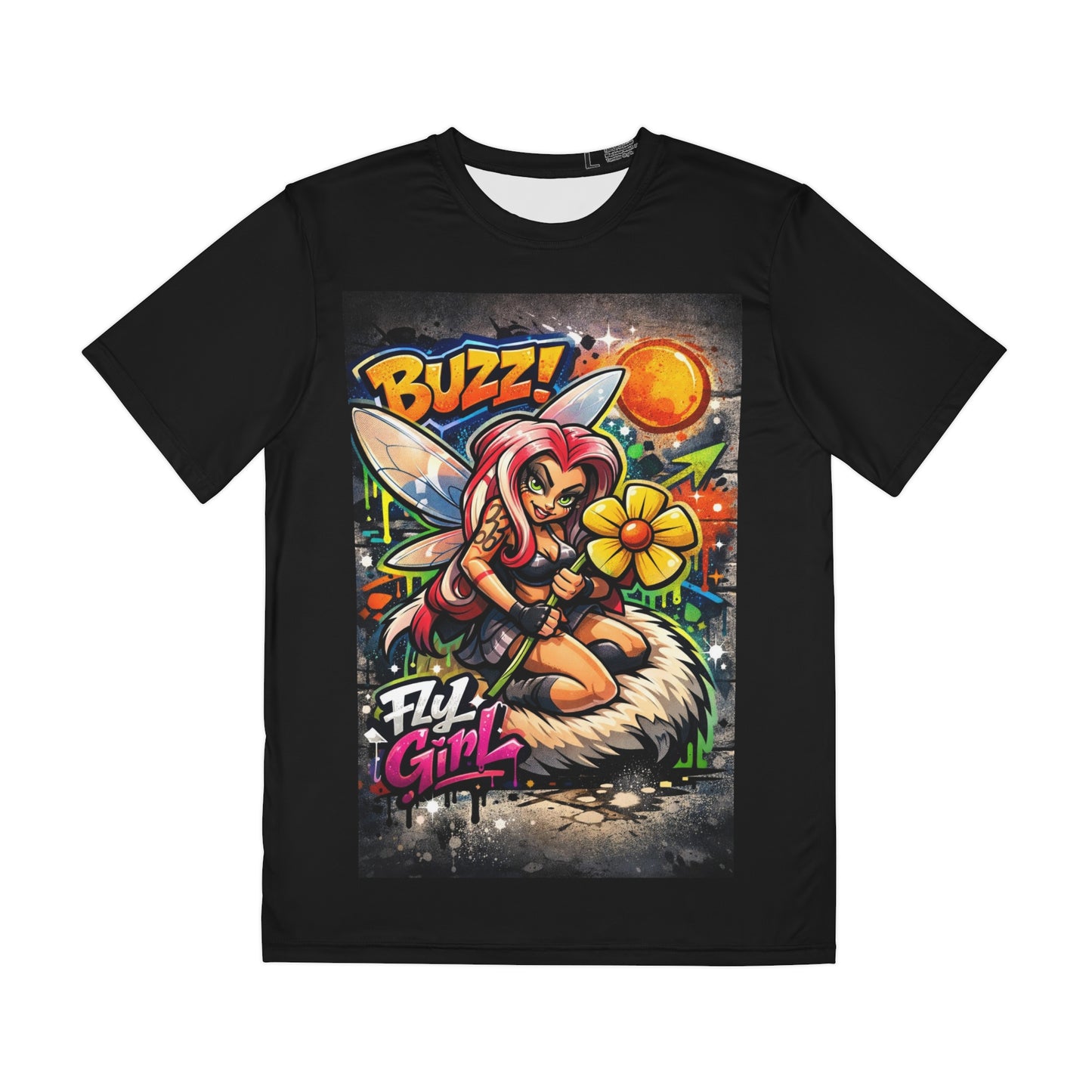 Agent33 Buzz! Fly Girl Graphic Tee — Streetwear Bee Cartoon T-Shirt
